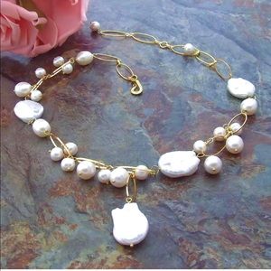 💥❤️💥 NEW 💥 Fresh water KESHI PEARLS Necklace ❤️💥❤️